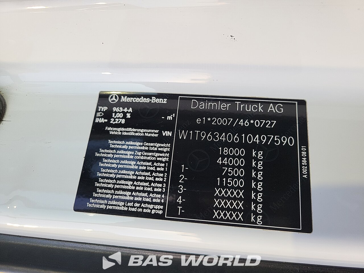 Other : Mercedes Actros 1845 Tractor