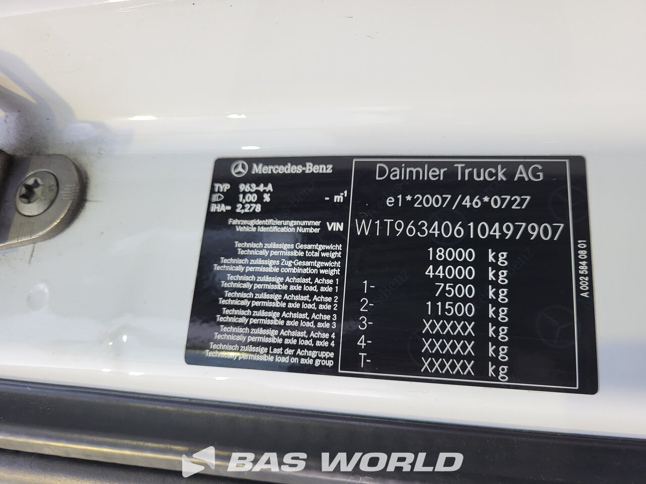 Other : Mercedes Actros 1845 Tractor