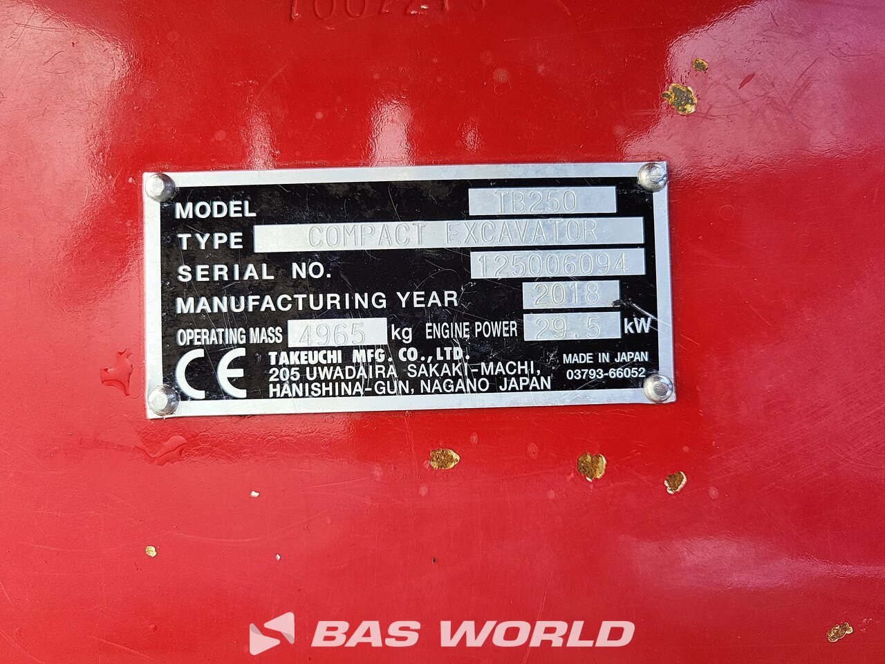 Other : Takeuchi TB250 Мини екскаватор <10 т