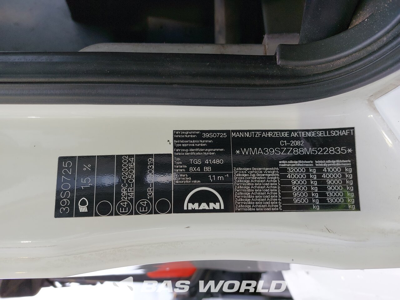 Other : MAN TGS 41.480 Avolavakuorma-auto