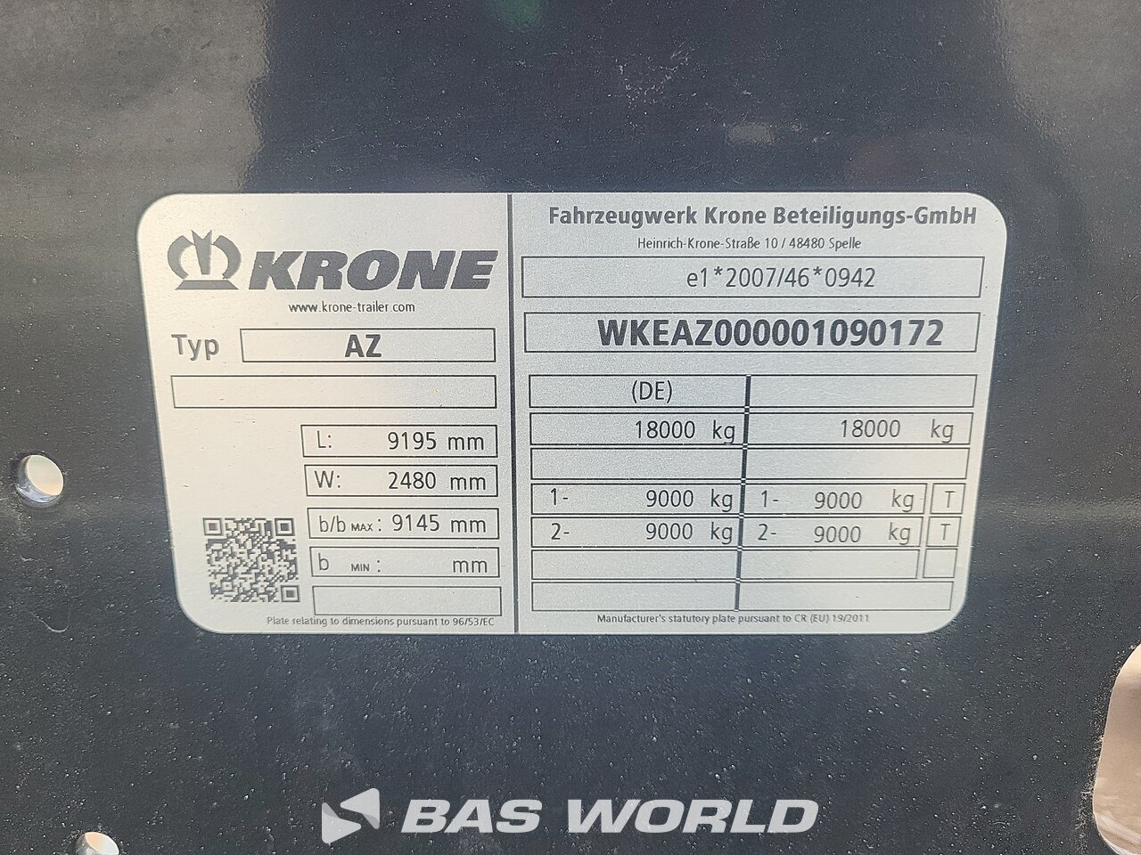 Other : Krone Прицеп контейнерное шасси
