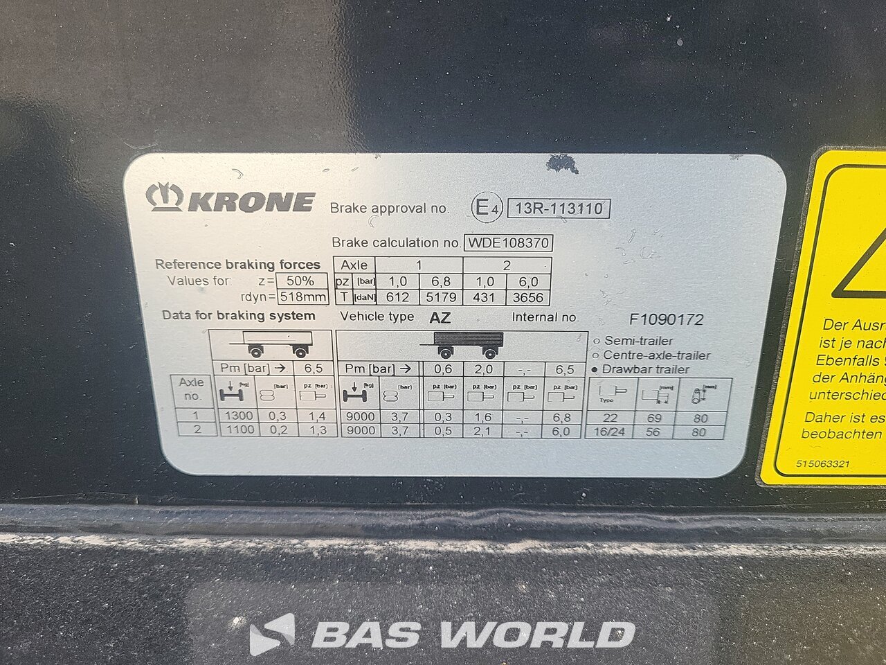 Other : Krone Прицеп контейнерное шасси