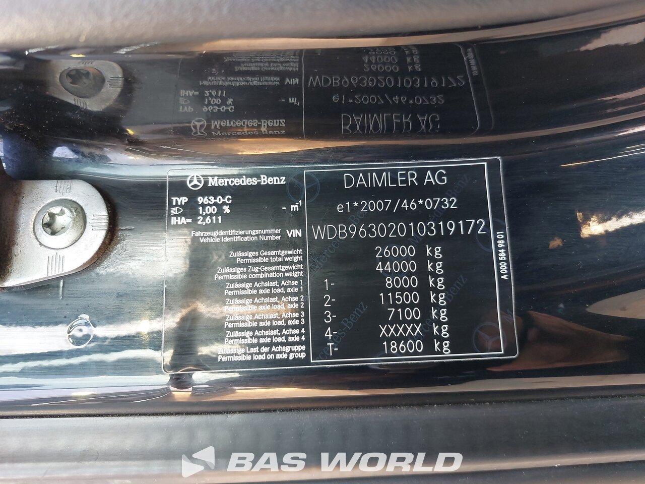 Other : Mercedes Antos 2546 Carrosseries fourgons