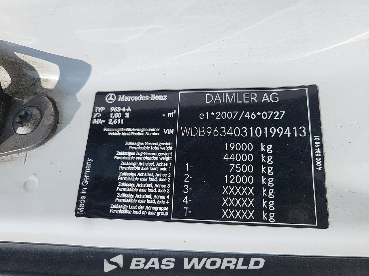Other : Mercedes Actros 1843 Tractor Unit