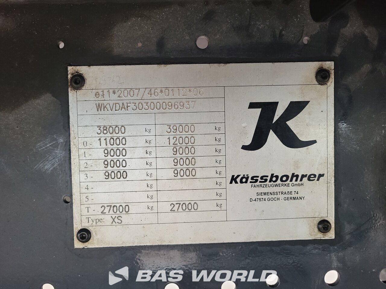 Other : Kässbohrer CXL050R123 Curtainside semi-trailer