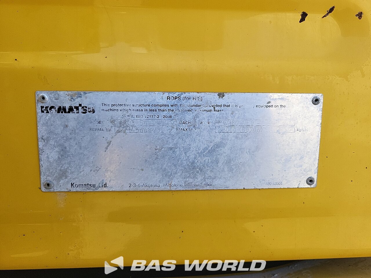 Other : Komatsu PW180 -7E0 Bager na kotače