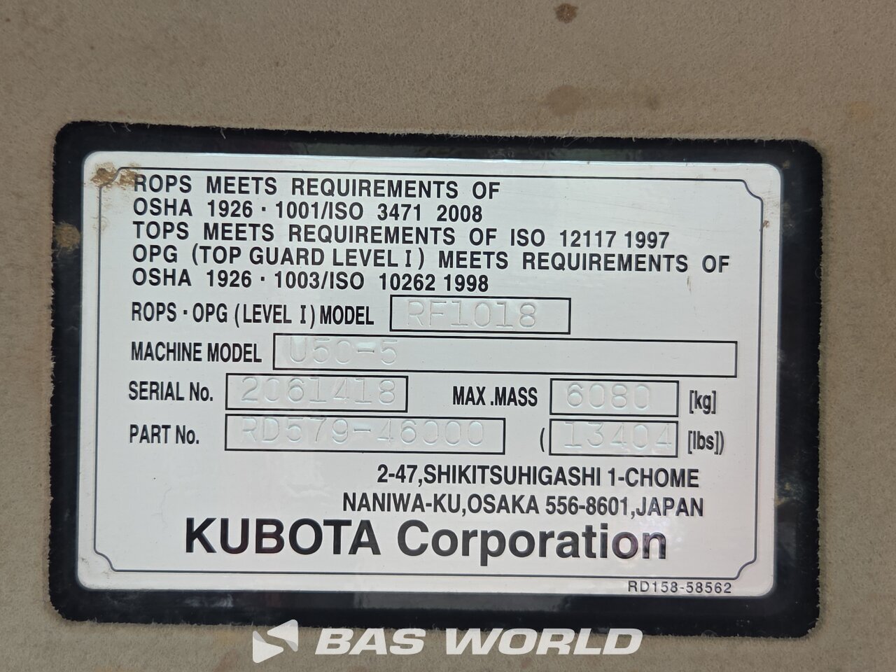 Other : Kubota U50-5 Mini bager <10t