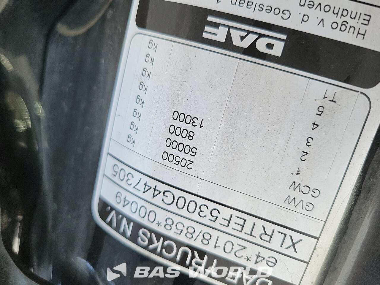Other : DAF XG+ 530 Vetopöytäauto