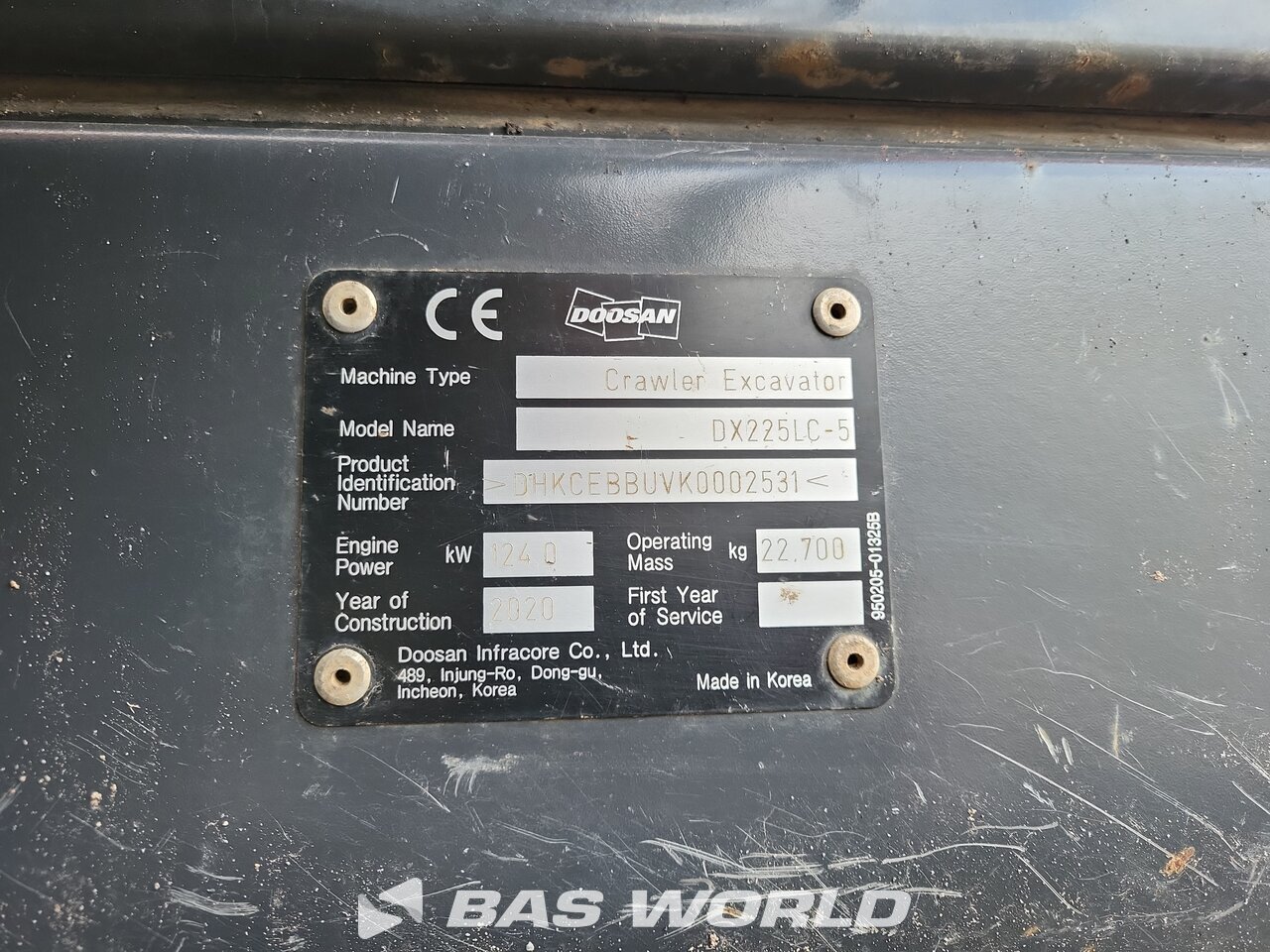 Other : Doosan DX225 LC-5 Bageri gusjeničari