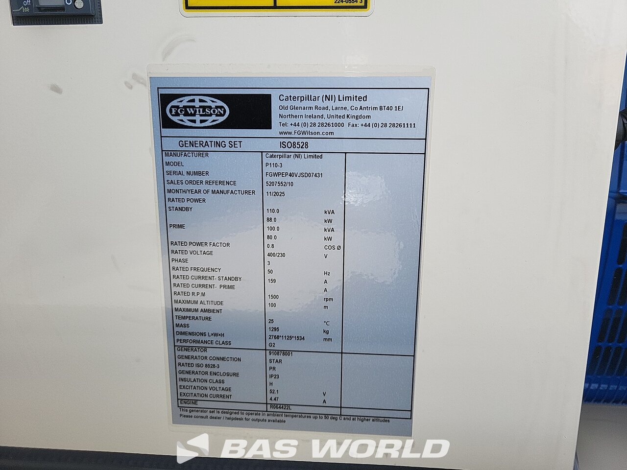 Other : FG Wilson P110-3 Annen generator