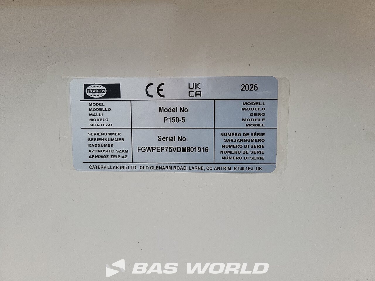 Other : FG Wilson P150-5 Annen generator