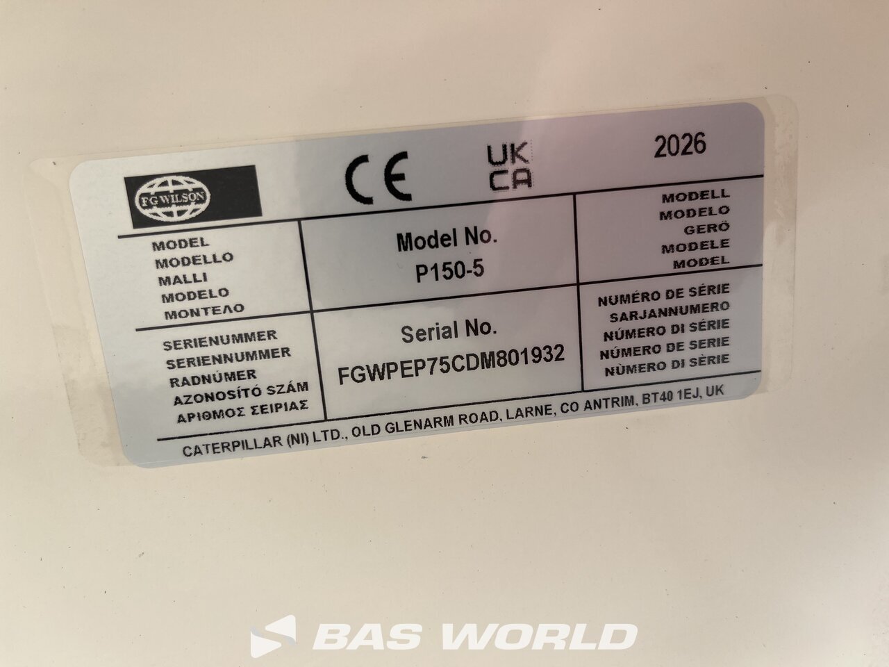 Other : FG Wilson P150-5 Annen generator