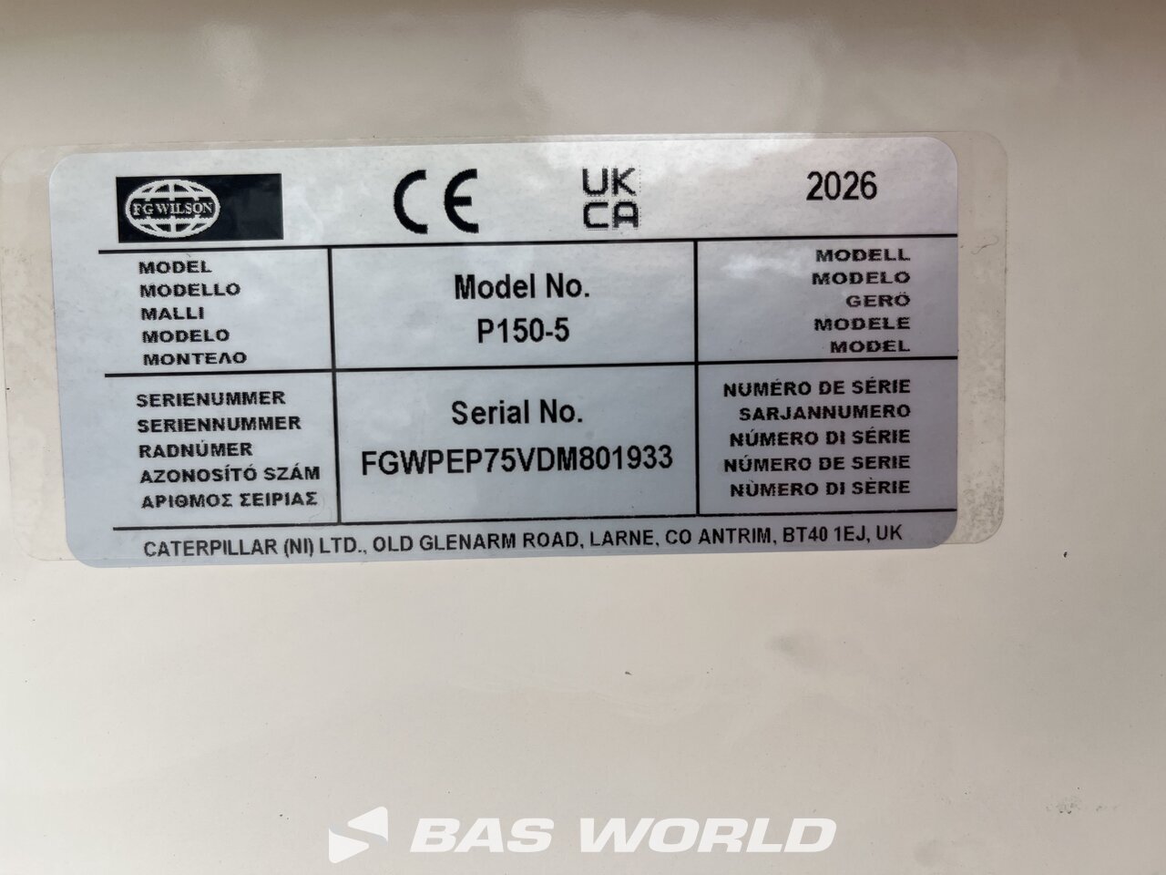 Other : FG Wilson P150-5 Annen generator