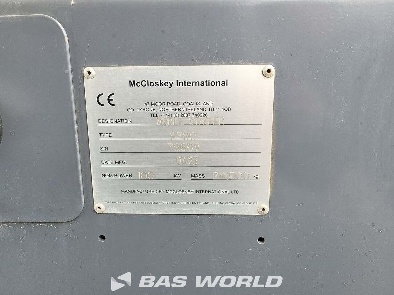 Other : McCloskey SF80 Transportna traka