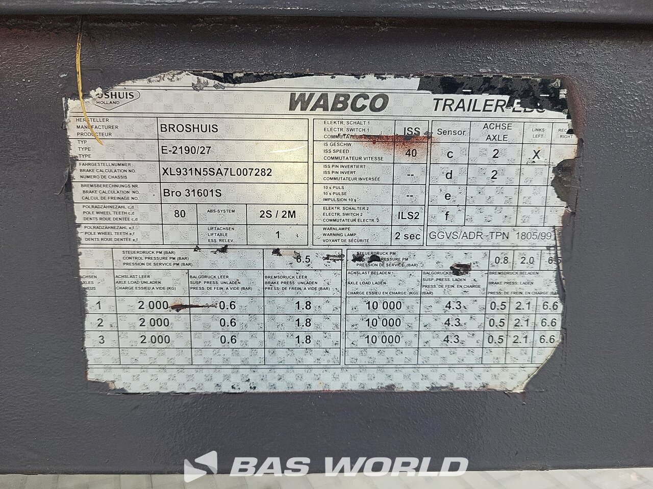 Other : Broshuis Semi-reboque porta máquinas