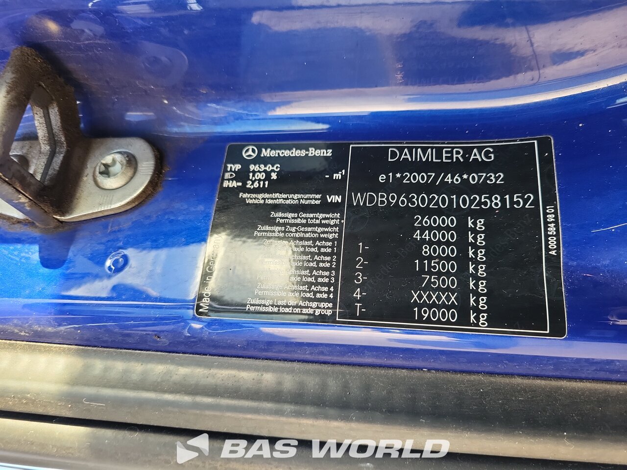 Other : Mercedes Actros 2546 شاحنة ذات خطاف