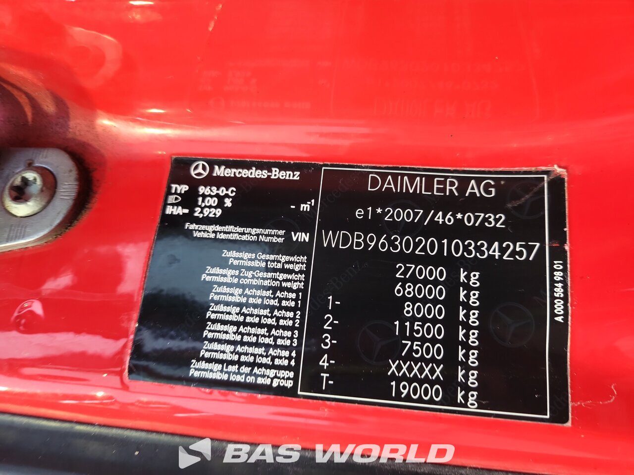 Other : Mercedes Actros 2553 الشاسيه