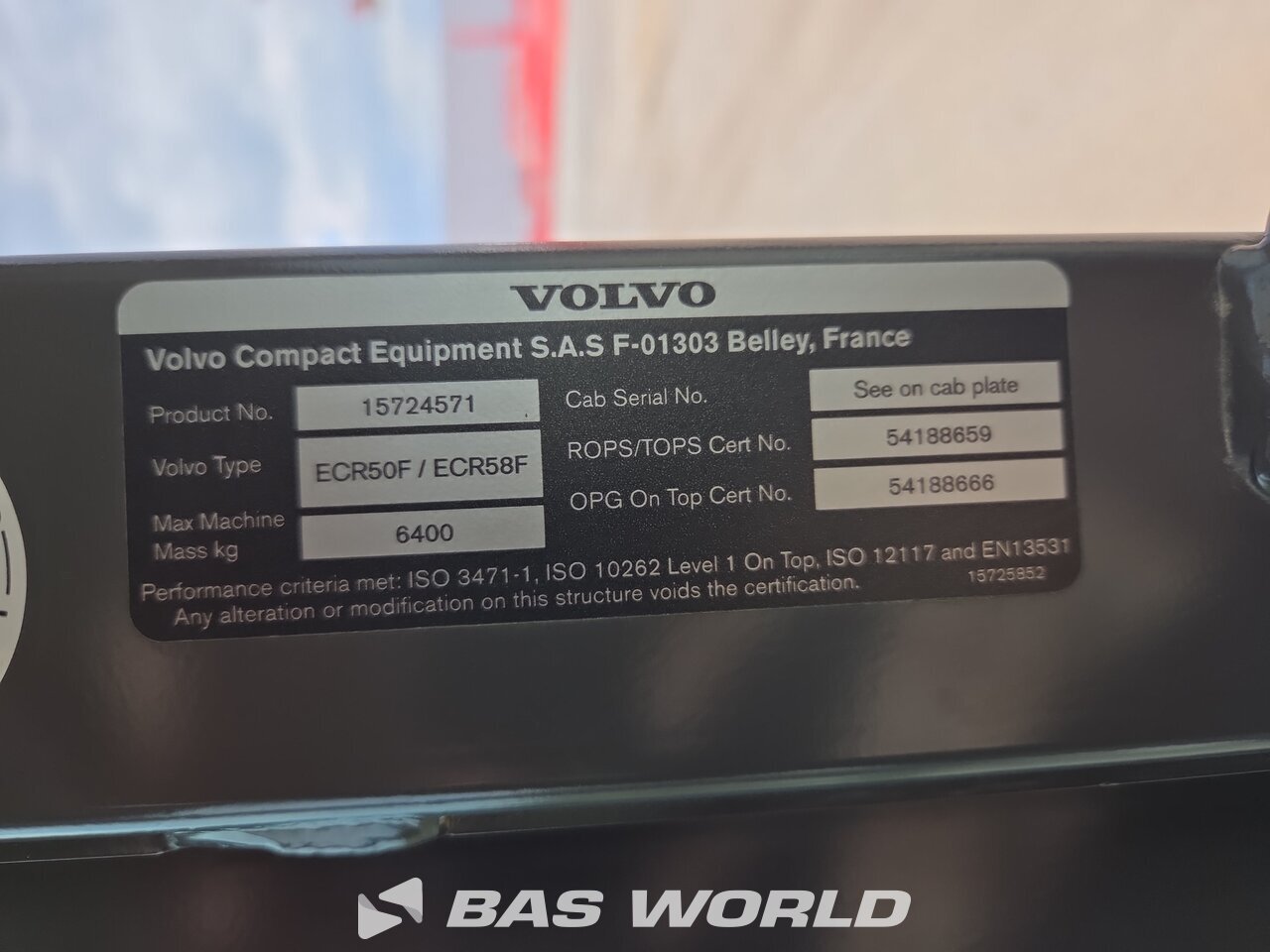 Other : Volvo ECR50 F Mini excavator <10t