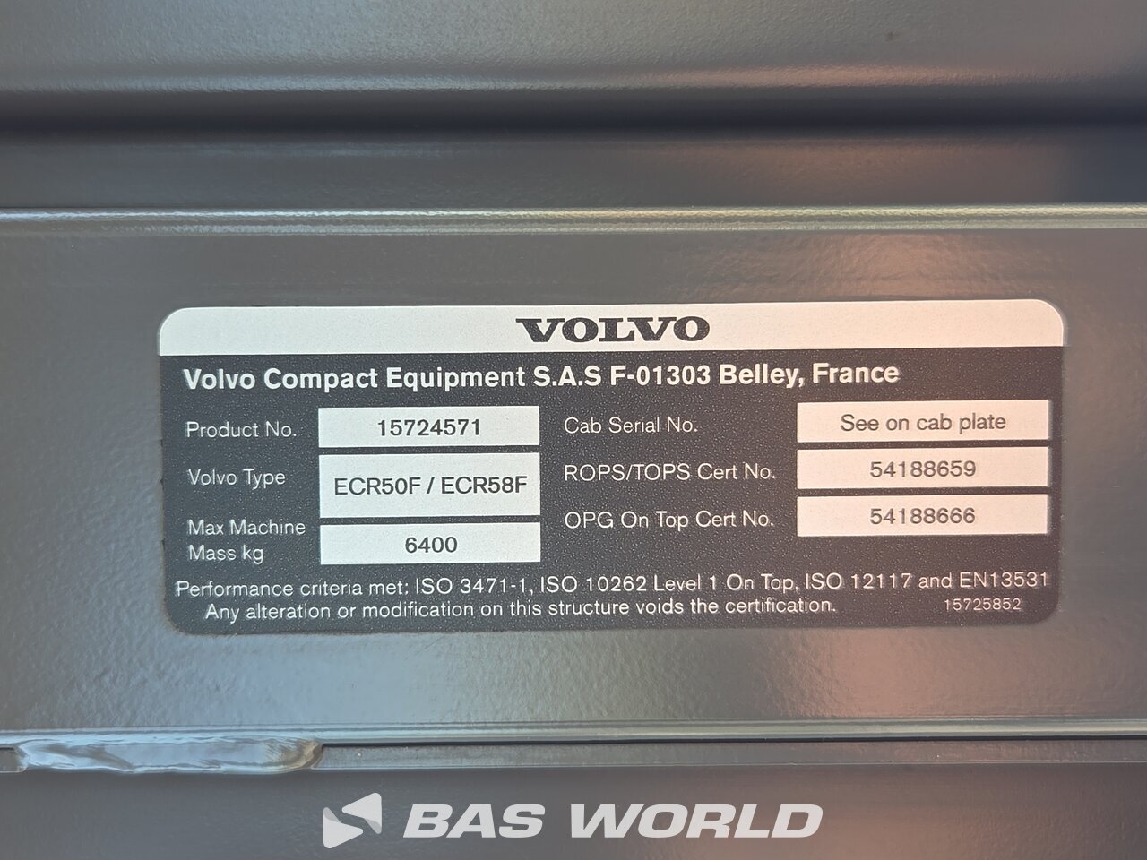 Other : Volvo ECR50 F Mini excavator <10t