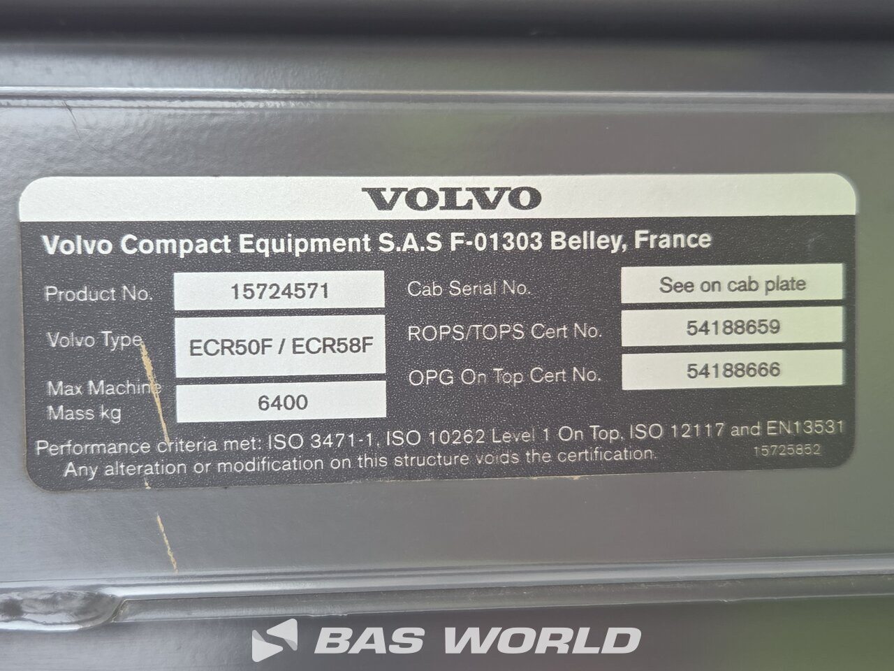 Other : Volvo ECR50 F Mini excavator <10t