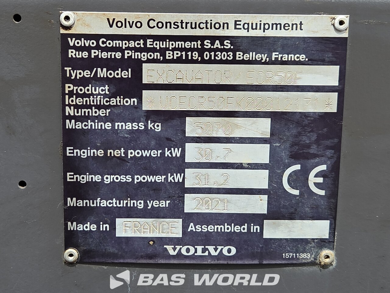 Other : Volvo ECR50 F Mini excavator <10t