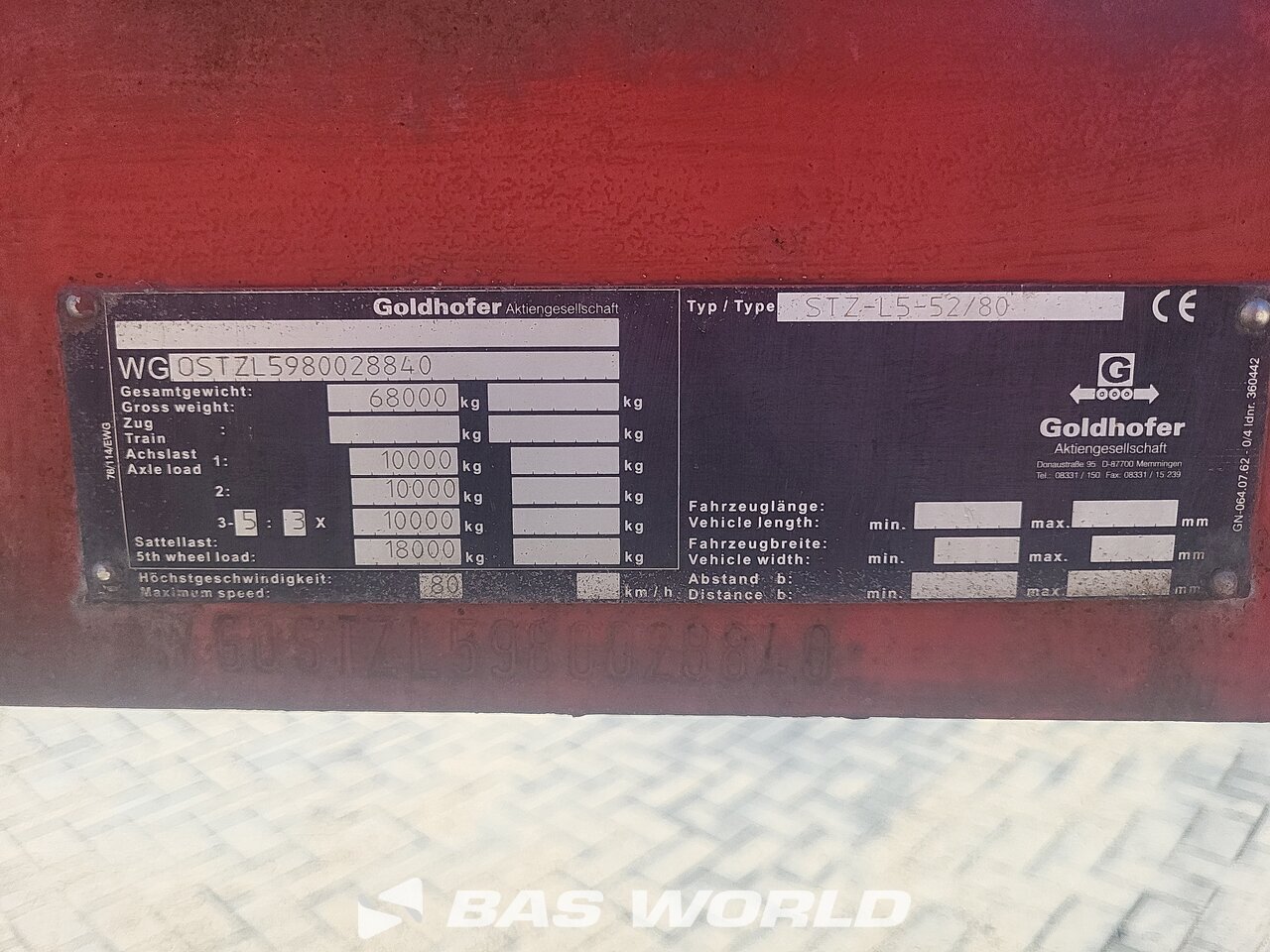 Other : Goldhofer Semirremolque cama baja