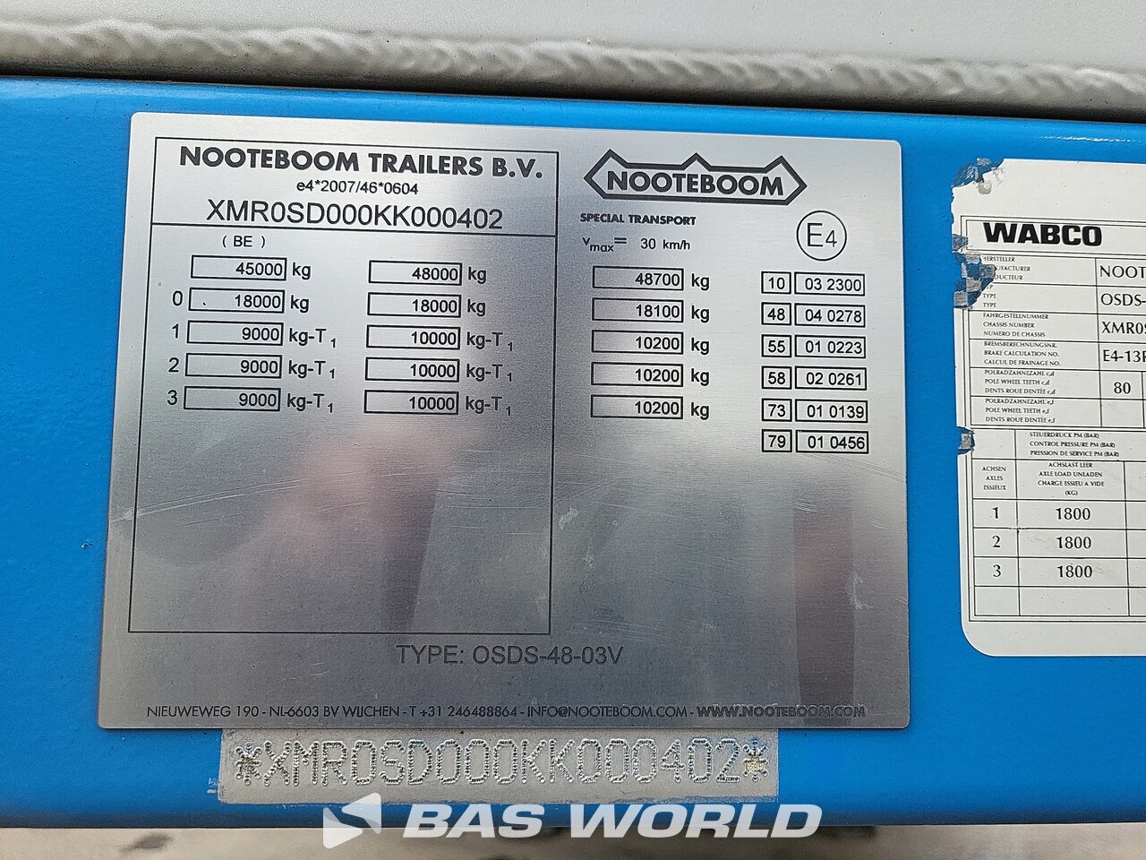 Other : Nooteboom Semi-reboque porta máquinas