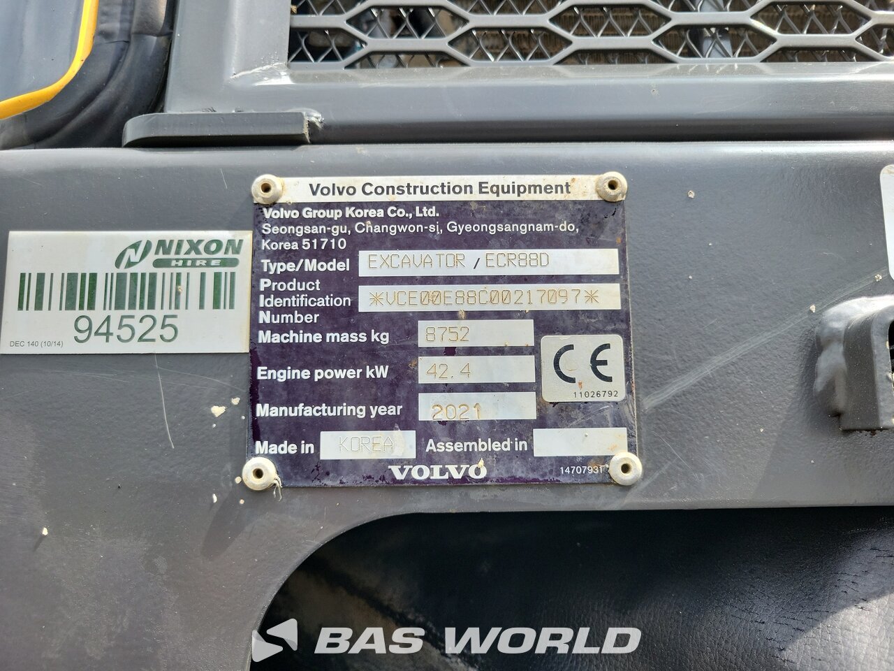 Other : Volvo ECR88 D Mini excavator <10t