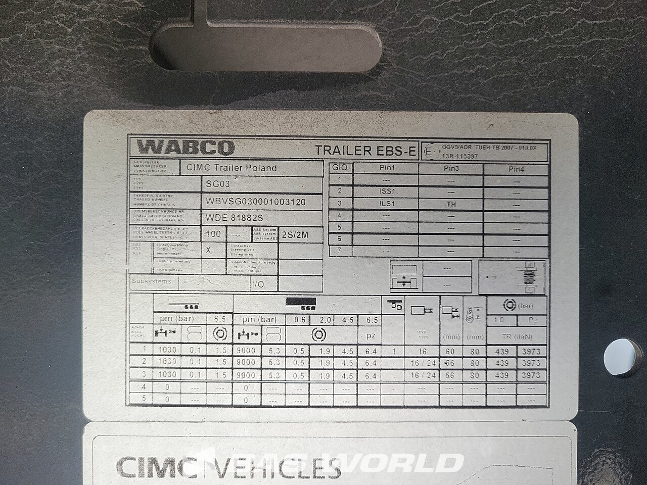 Other : CIMC Curtainside semi-trailer