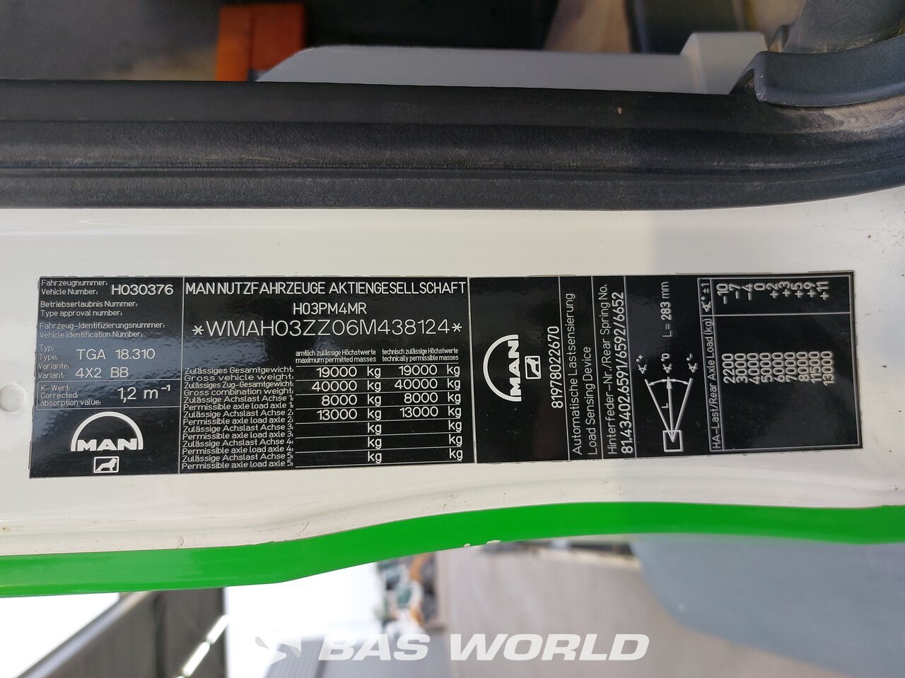 Other : MAN TGA 18.310 hooklift truck