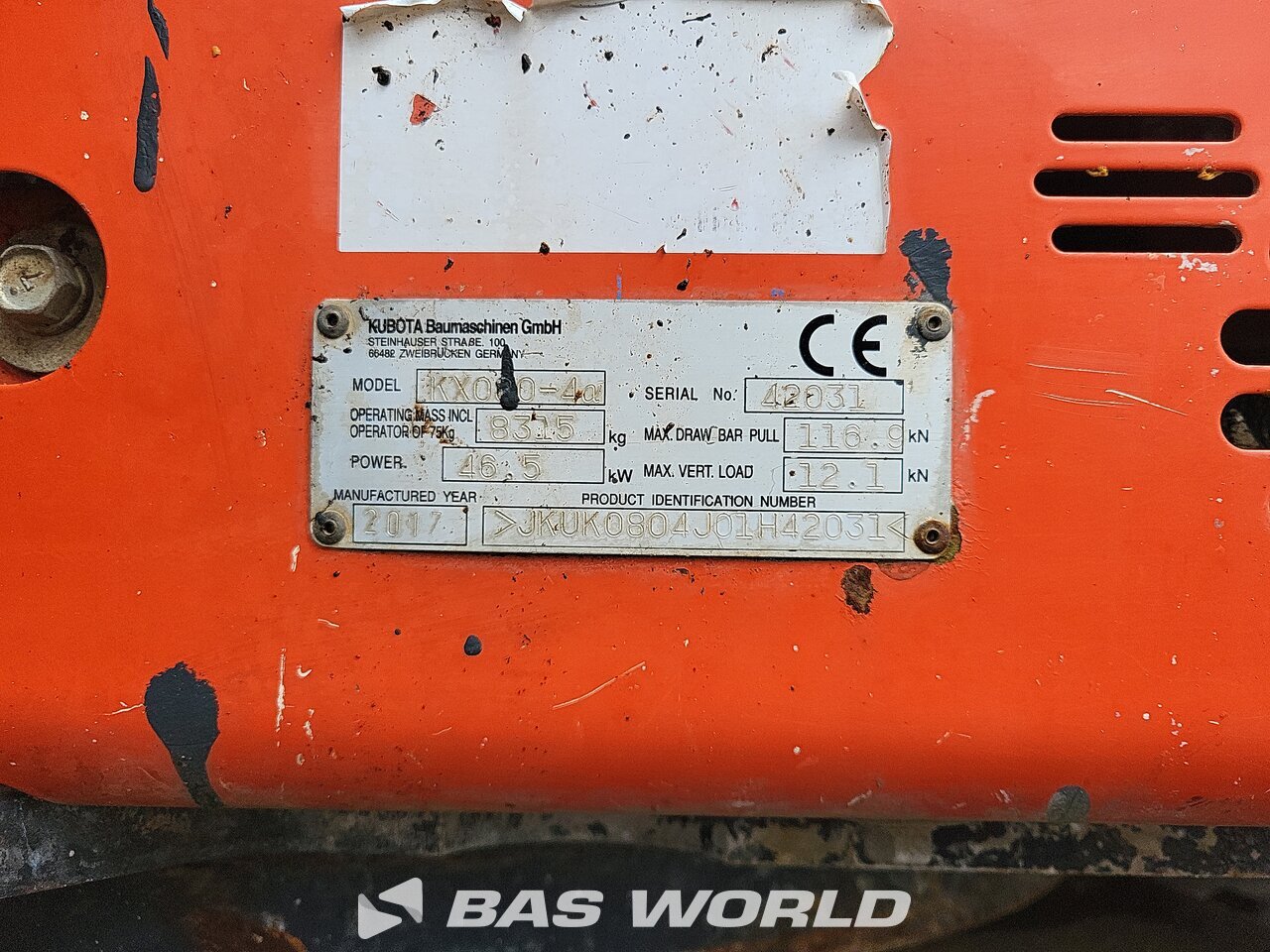 Other : Kubota KX080-4 Mini excavator <10t