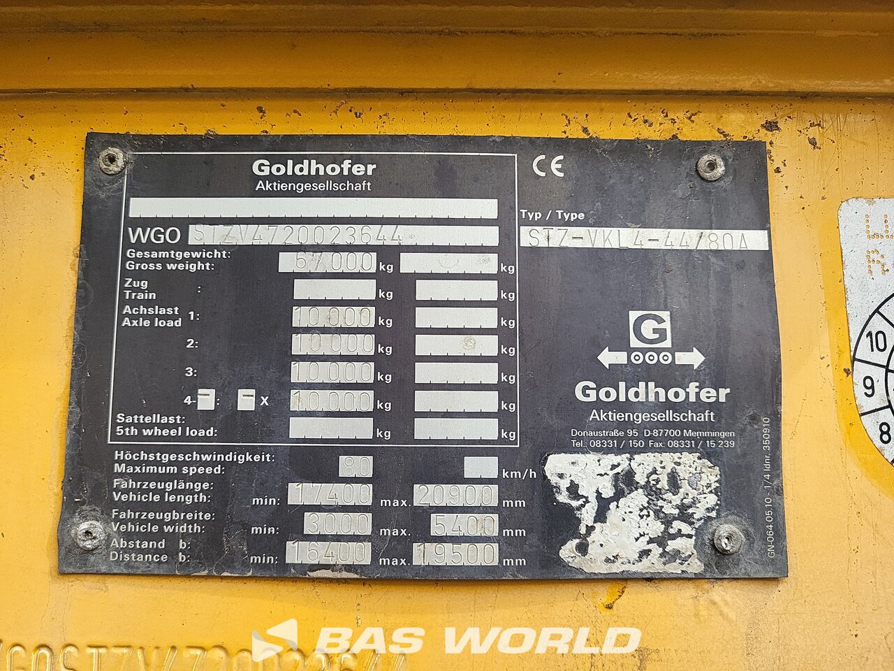 Other : Goldhofer Semi-reboque porta máquinas