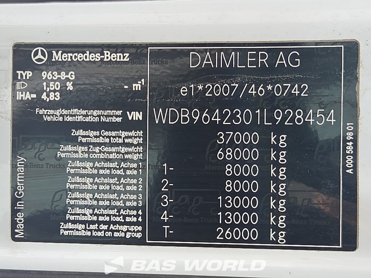 Other : Mercedes Arocs 3251 haakarm vrachtwagen