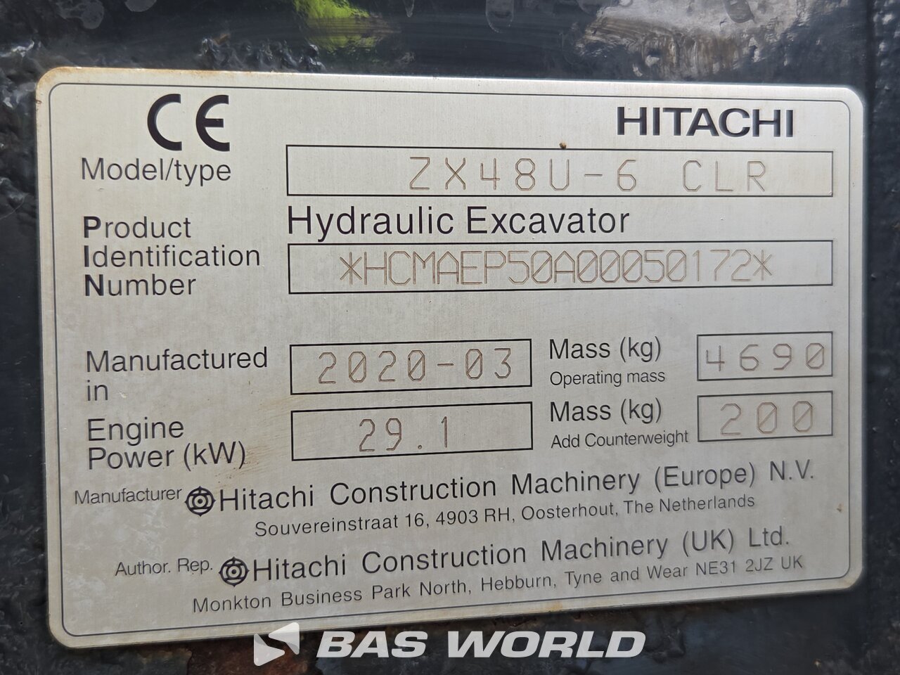Other : Hitachi ZX48 U-6 حفارة صغيرة أقل من 10 طن (حفارات صغيرة)