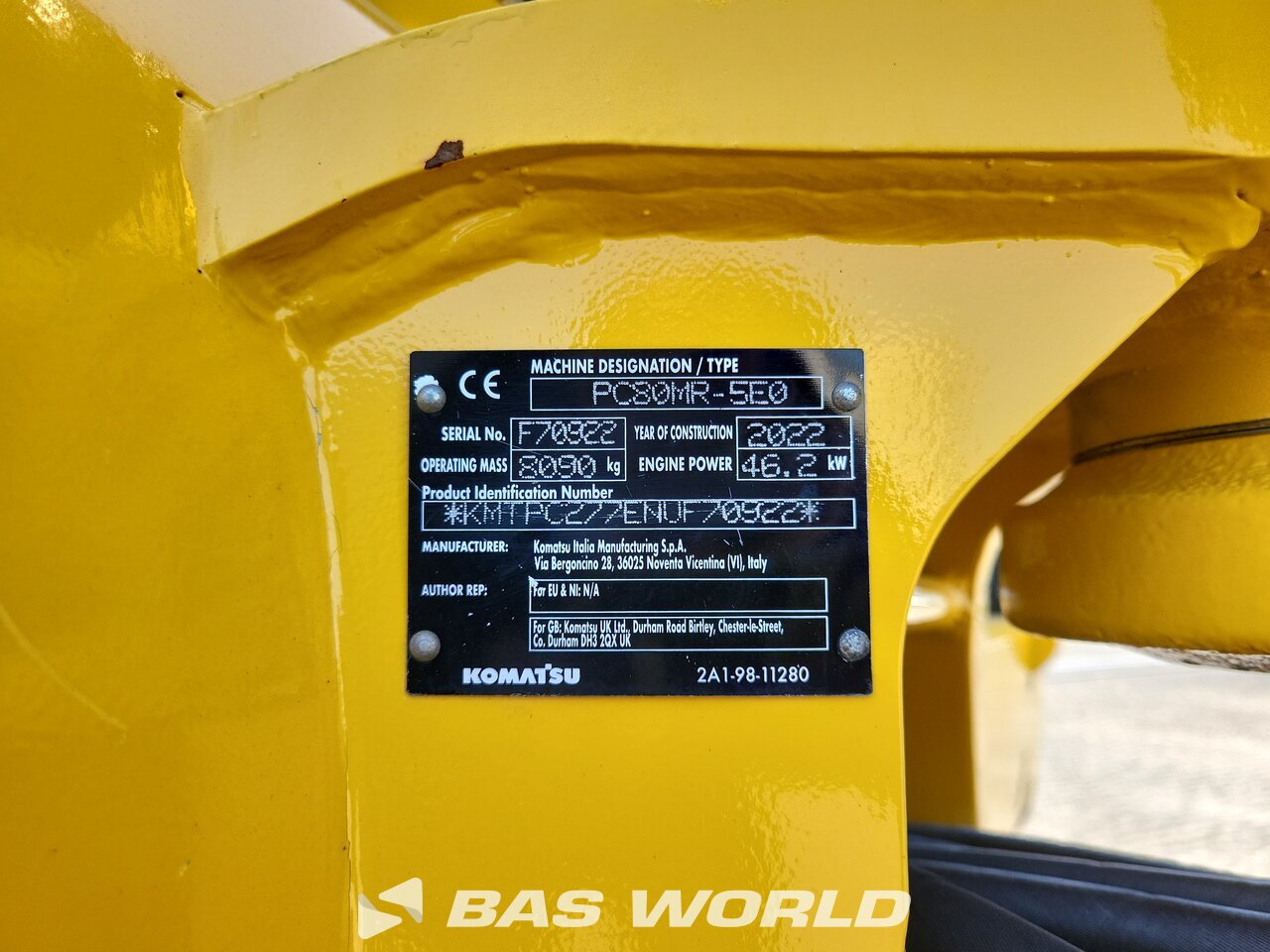 Other : Komatsu PC80 MR-5E0 Mini bager <10t
