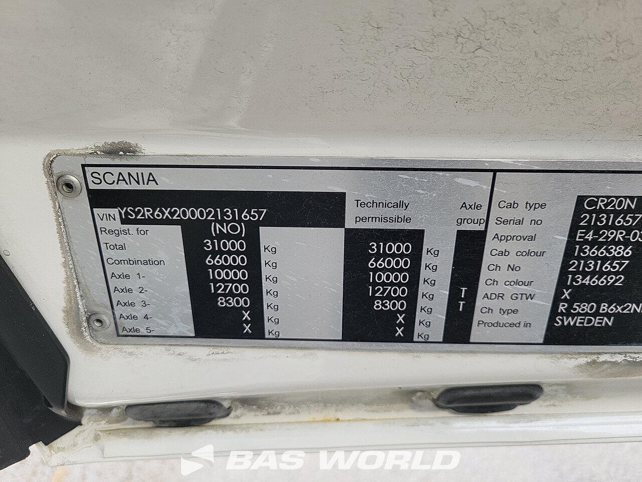 Other : Scania R580 Ciężarówka burtowa