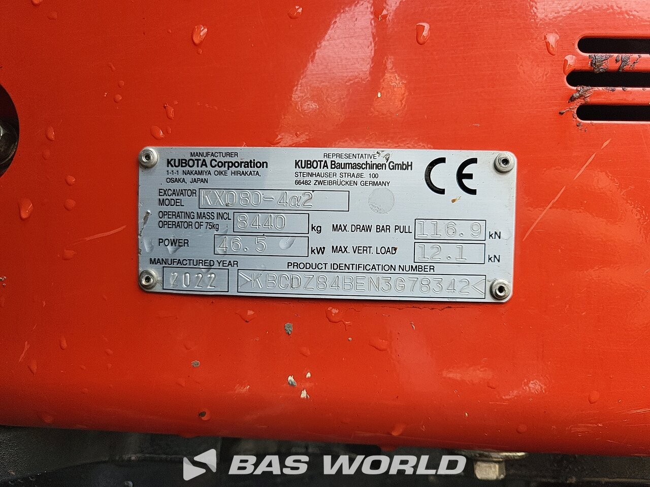 Other : Kubota KX080 -4a2 Mini bager <10t