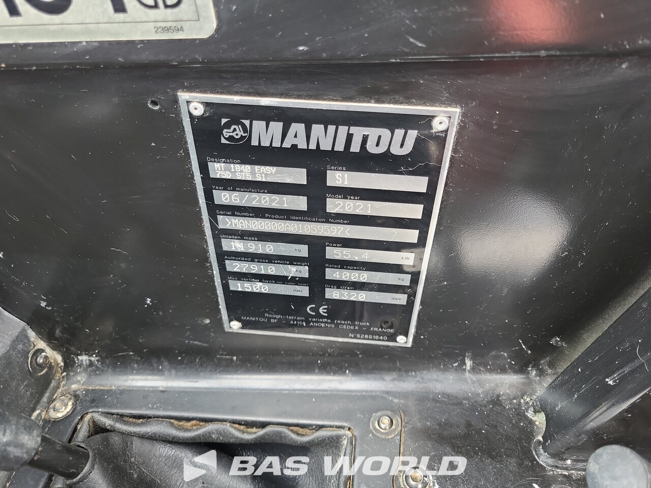Other : Manitou MT1840 رافعة تلسكوبية