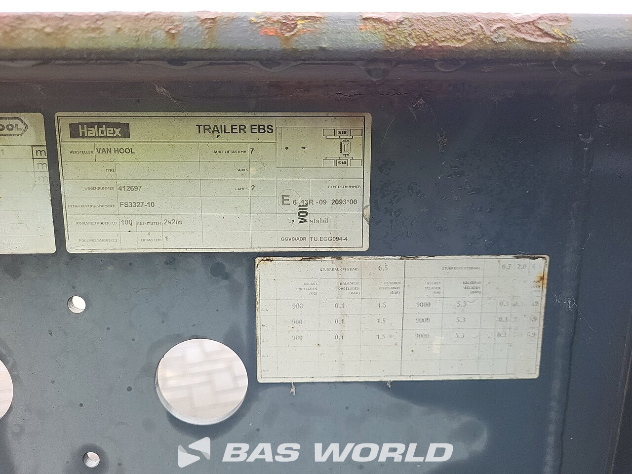 Other : Van Hool Konttialustan puoliperävaunu