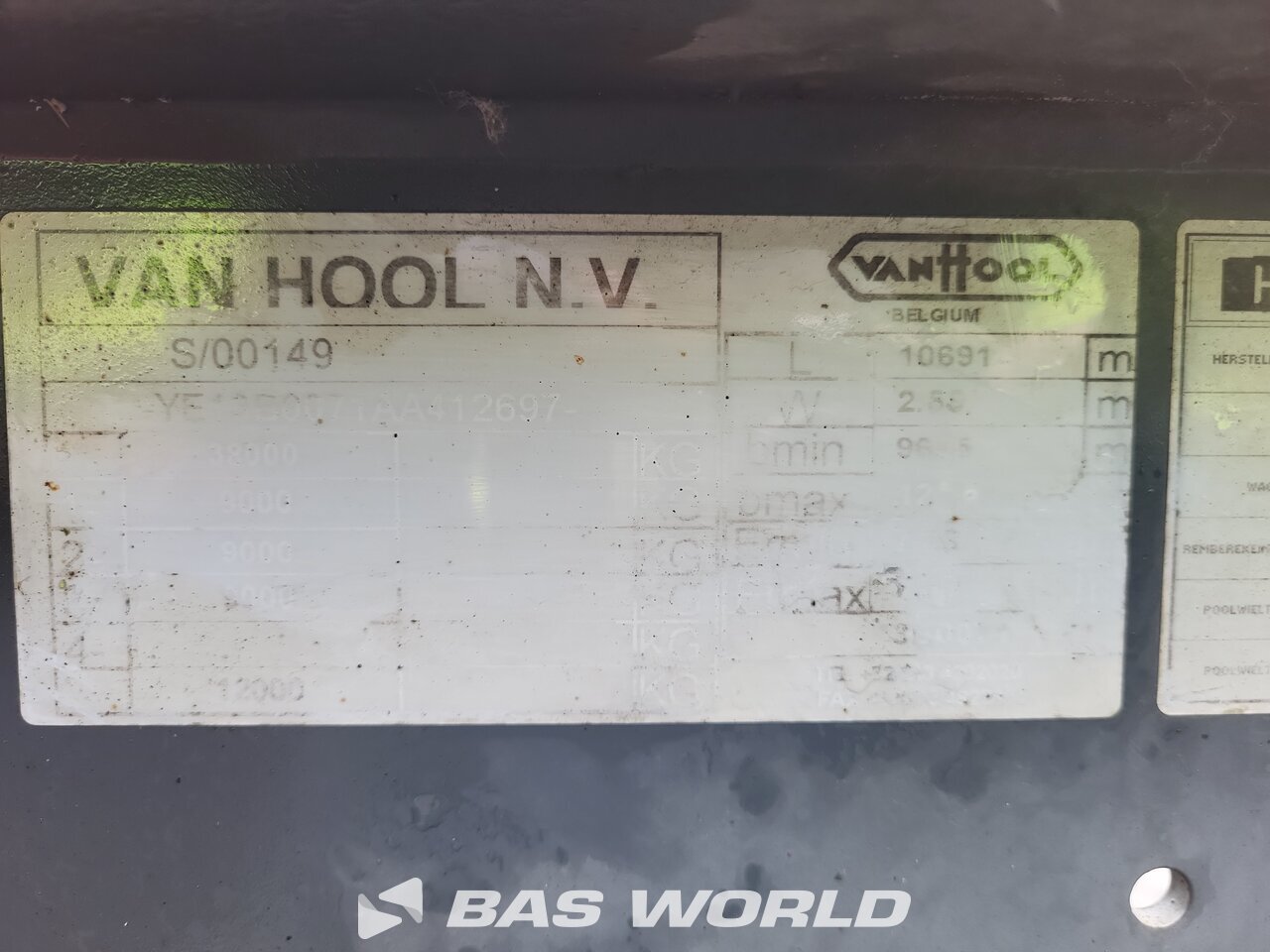 Other : Van Hool Konttialustan puoliperävaunu