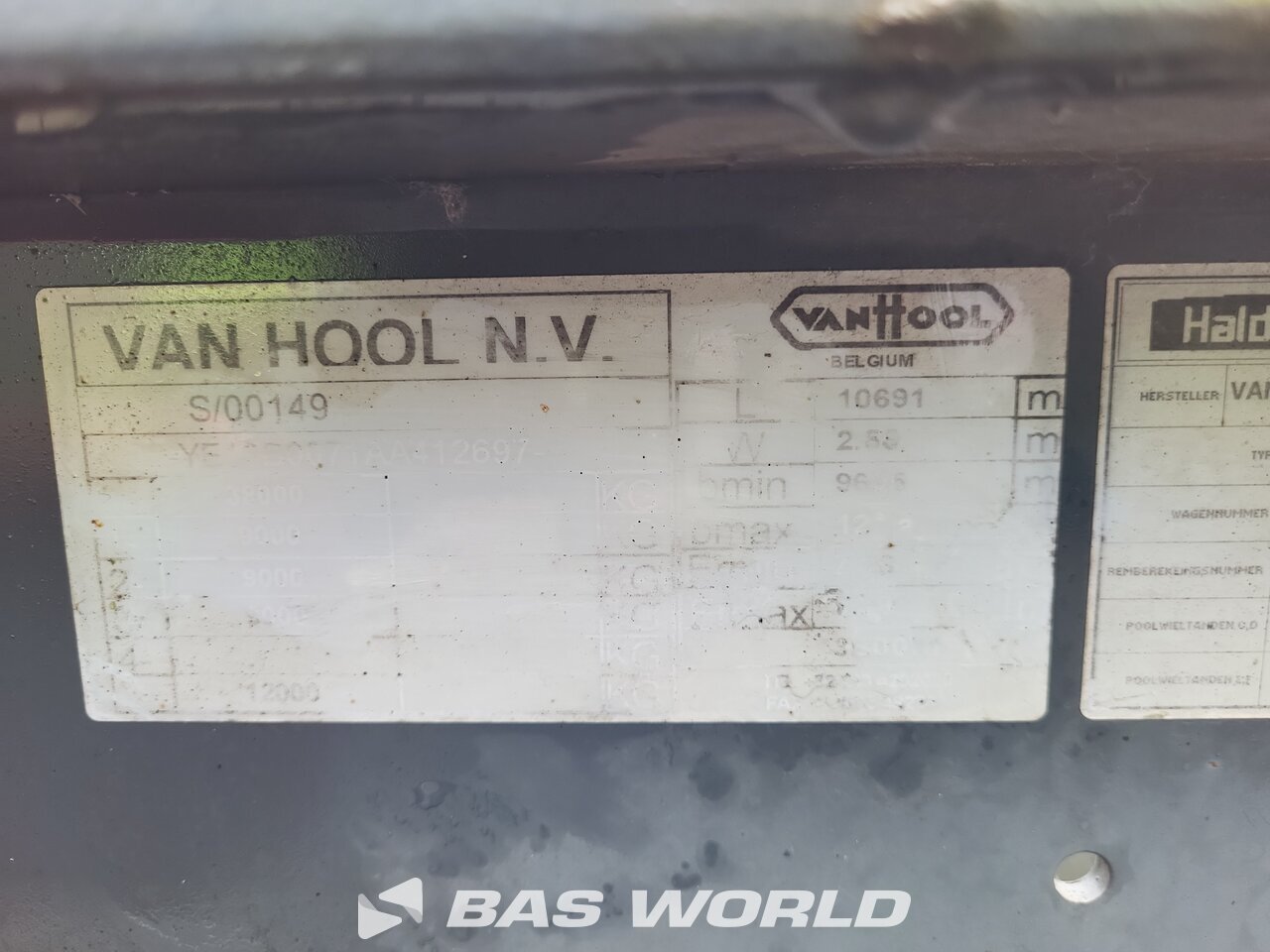 Other : Van Hool Konttialustan puoliperävaunu