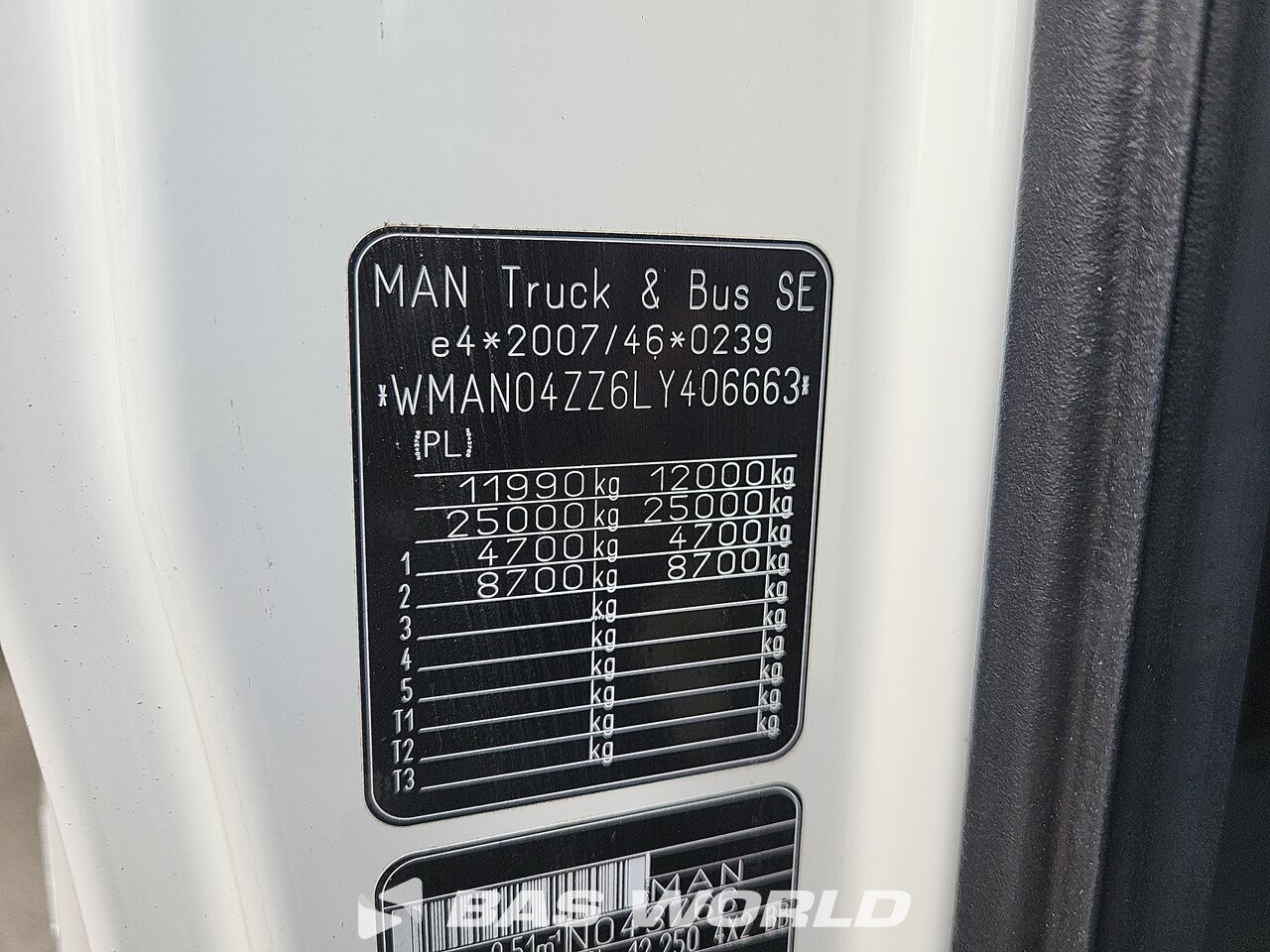 Other : MAN TGL 12.250 камион шаси