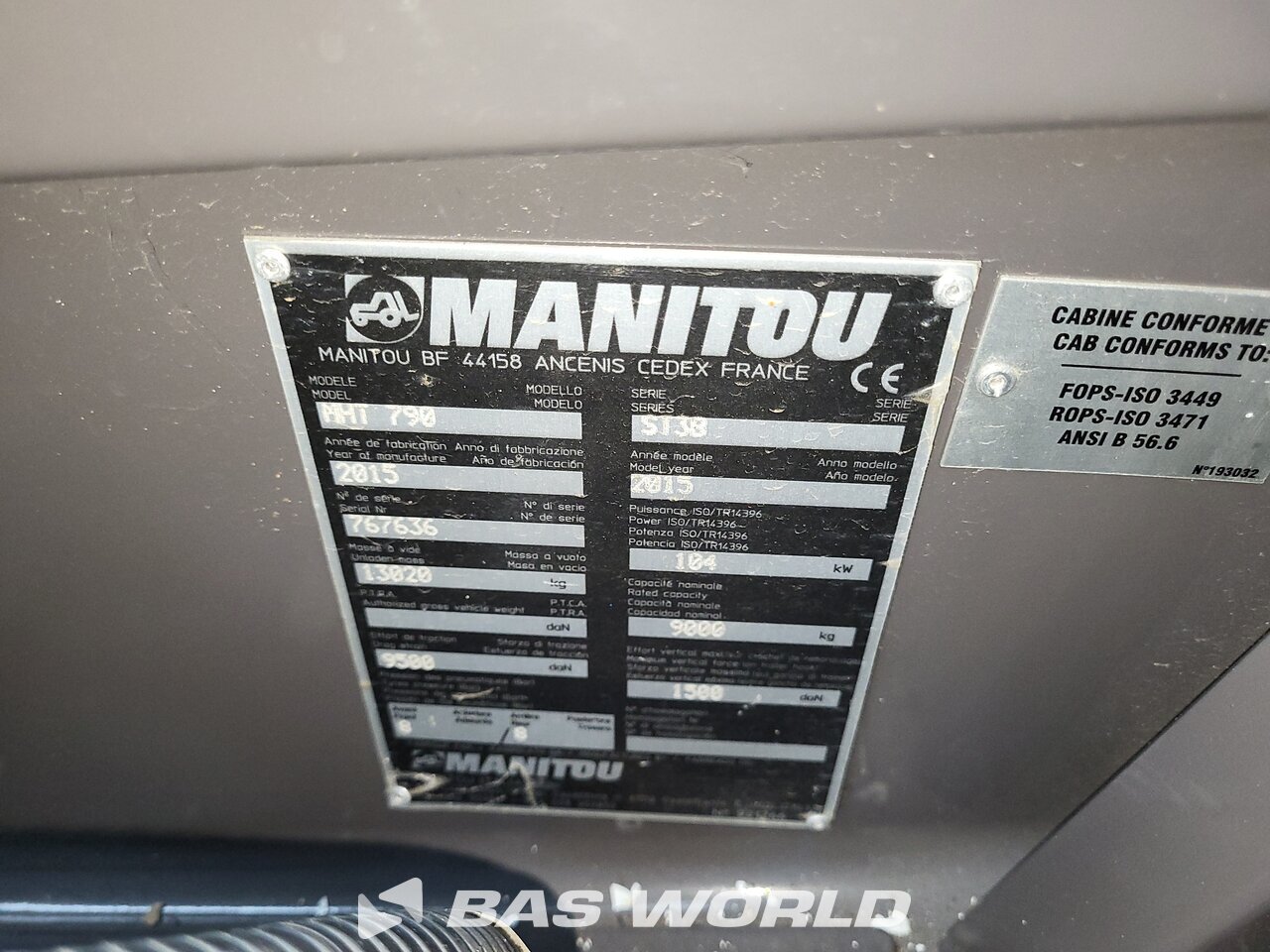 Other : Manitou MHT790 رافعة تلسكوبية