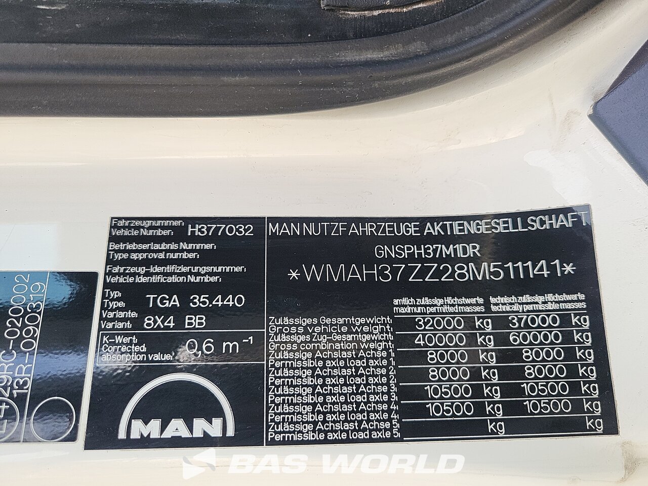 Other : MAN TGA 35.440 Tipper
