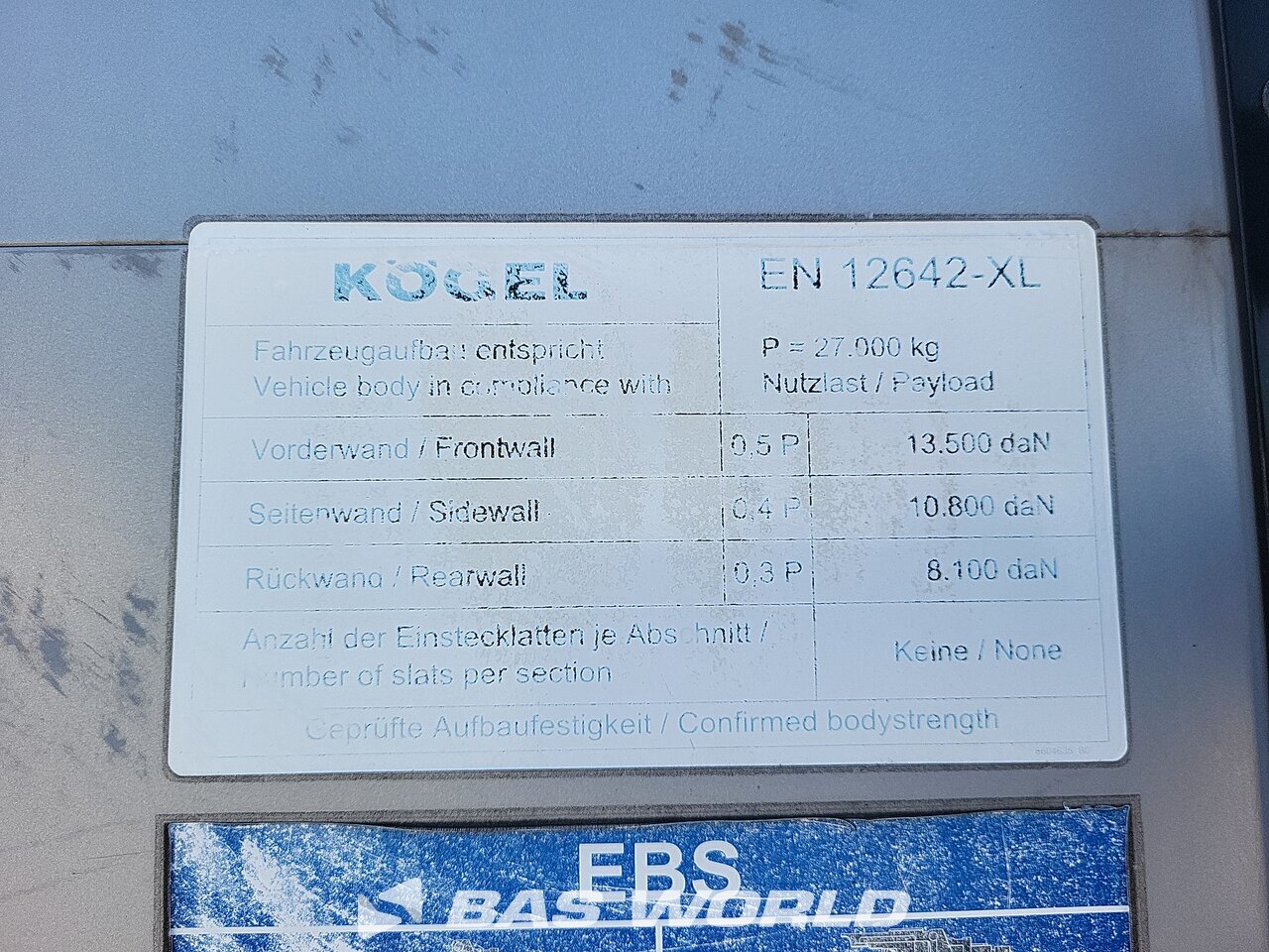 Other : Kögel Poluprikolice s ceradom