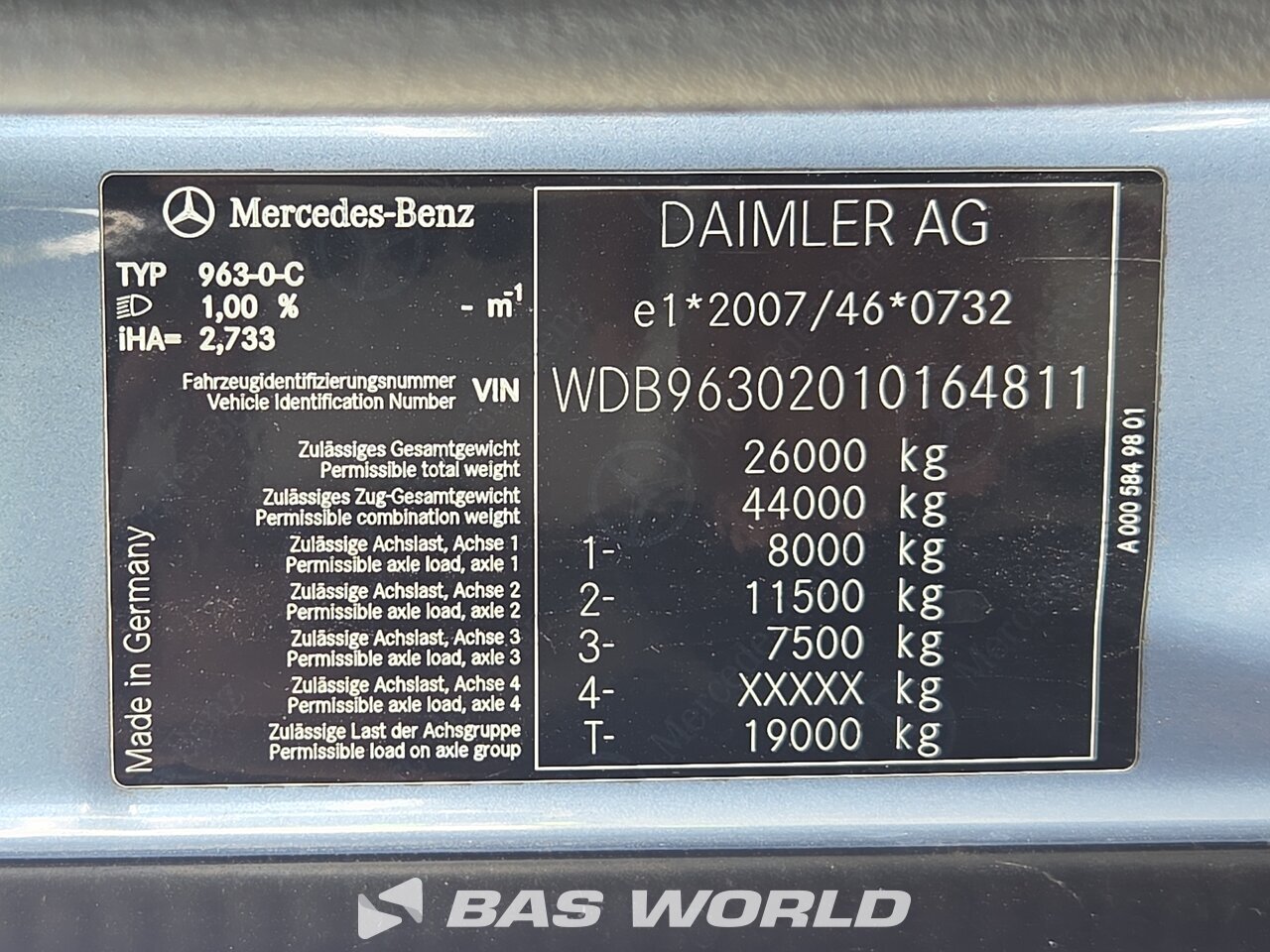 Other : Mercedes Actros 2648 грузовик с крюковым погрузчиком
