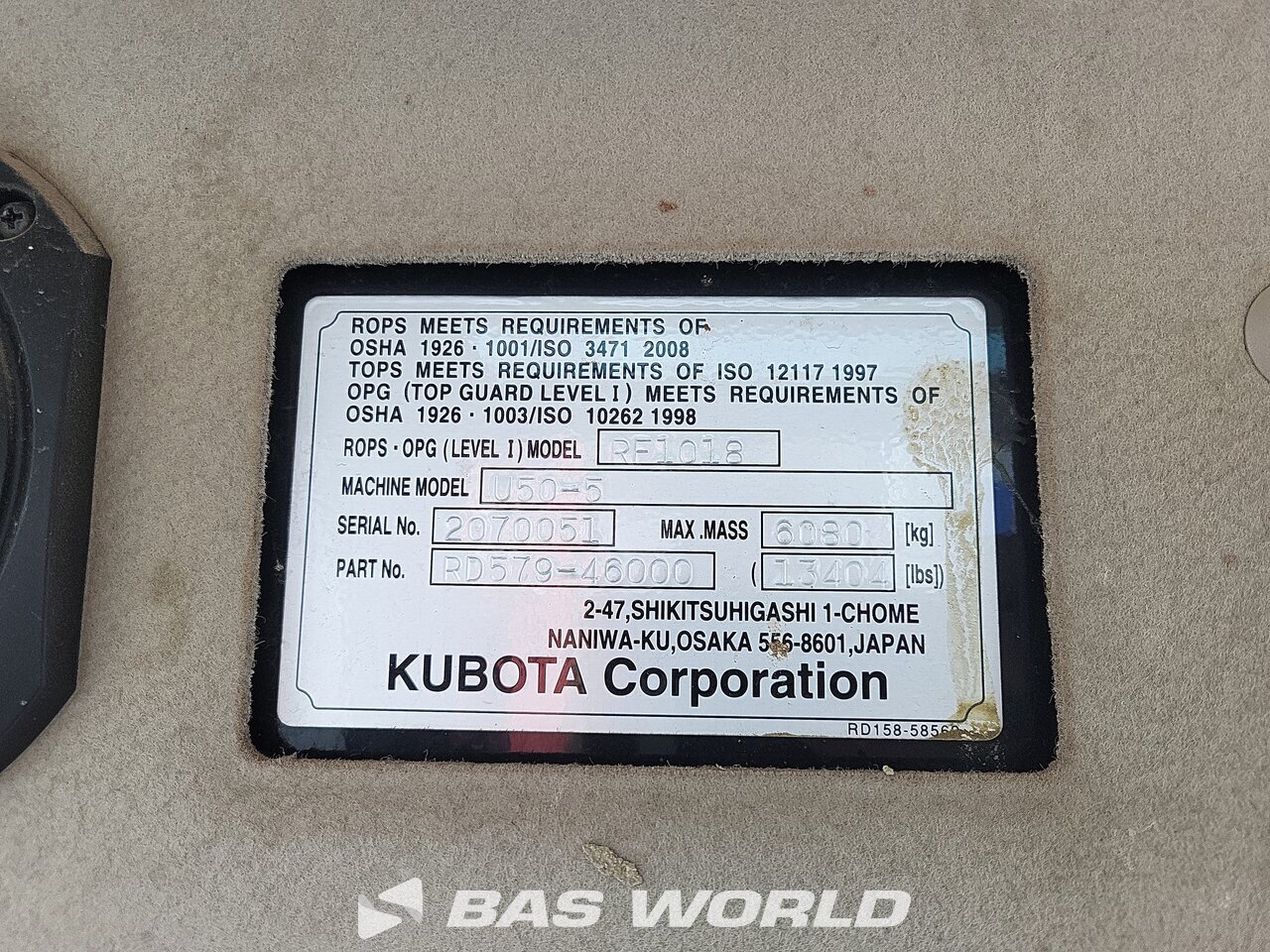 Other : Kubota U50 -5 Mini graafmachine <10t