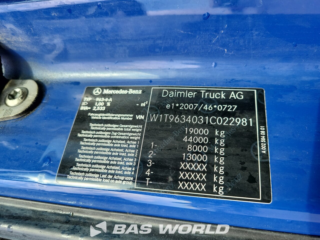 Other : Mercedes Actros 1846 Cap tractor