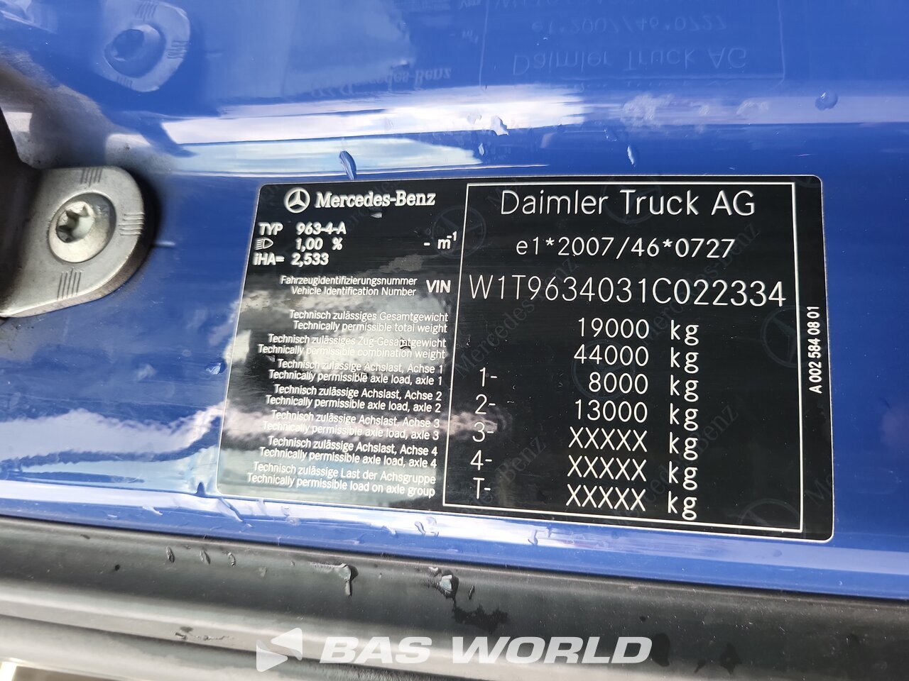Other : Mercedes Actros 1846 Tractor