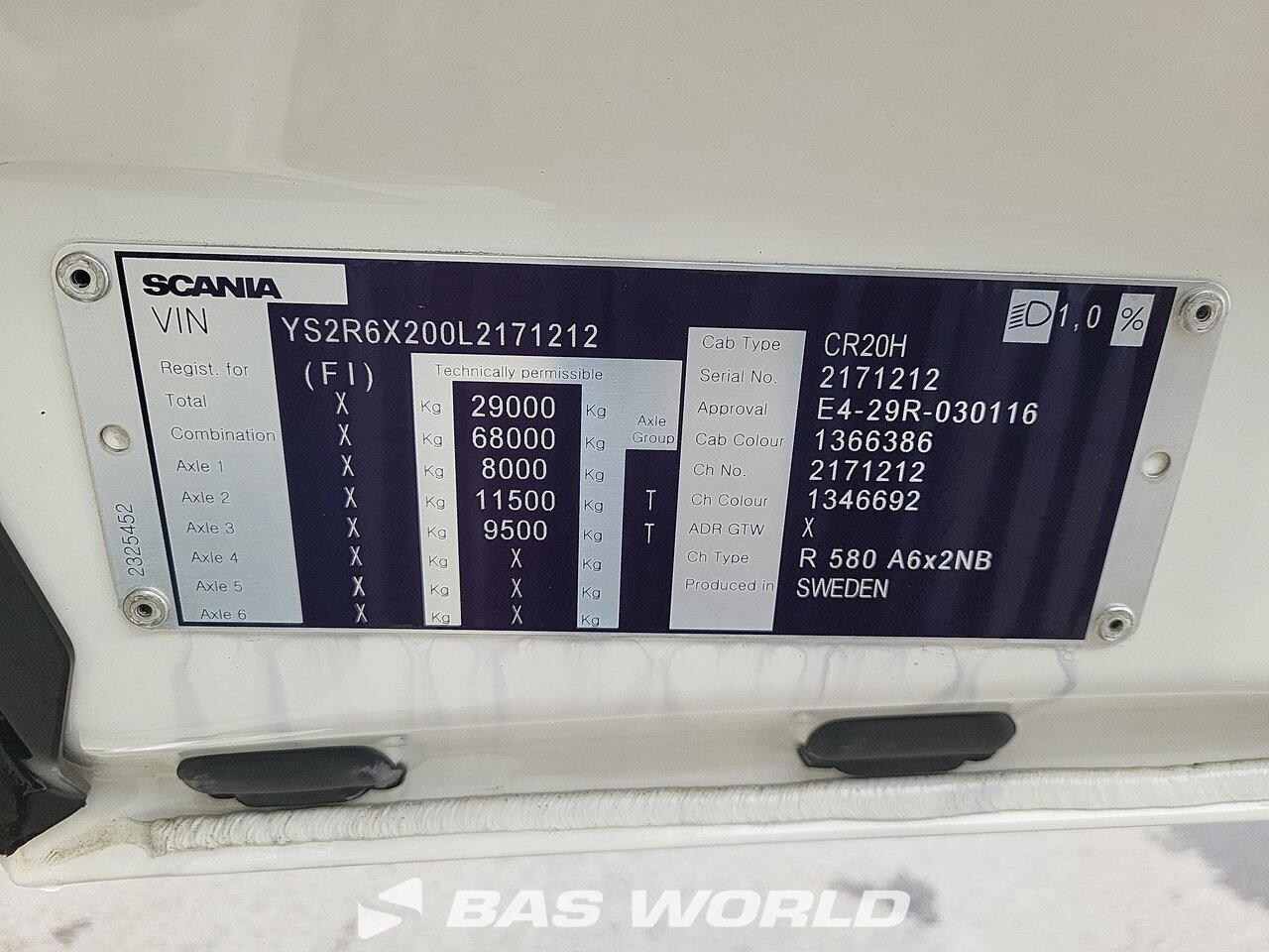 Other : Scania R580 Tractor Unit